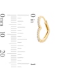 Thumbnail Image 2 of 0.085 CT. T.W. Diamond Heart Hoop Earrings in Sterling Silver with 14K Gold Plate