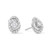 Thumbnail Image 1 of 0.50 CT. T.W. Certified Lab-Created Diamond Oval Knot Stud Earrings in Sterling Silver (I/I1)