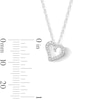 Thumbnail Image 2 of 0.085 CT. T.W. Diamond Abstract Heart Pendant in 10K White Gold