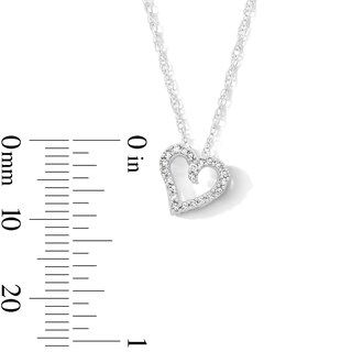 0.085 CT. T.W. Diamond Abstract Heart Pendant in 10K White Gold