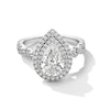 Vera Wang Love Collection 2.25 CT. T.W. Pear Certified Lab-Created Diamond Double Frame Engagement Ring in Platinum