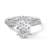 Vera Wang Love Collection 3.80 CT. T.W. Oval Certified Lab-Created Diamond Engagement Ring in Platinum (F/VS2)