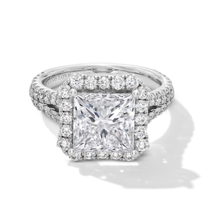 Vera Wang Love Collection CT. T.W. Princess-Cut Certified Lab-Created Diamond Engagement Ring in Platinum (F/VS2