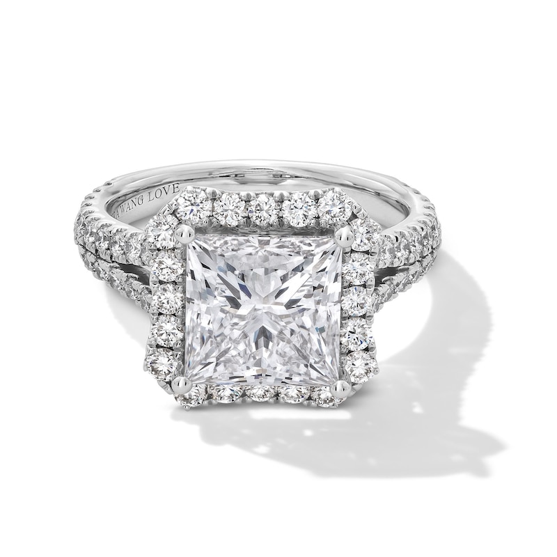 Vera Wang Love Collection CT. T.W. Princess-Cut Certified Lab-Created Diamond Engagement Ring in Platinum (F/VS2