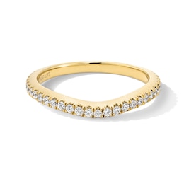 Vera Wang Love Collection 0.25 CT. T.W. Certified Lab-Created Diamond Contour Band in 14K Gold (F/VS2)