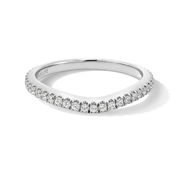 Vera Wang Love Collection 0.25 CT. T.W. Certified Lab-Created Diamond Contour Band in Platinum (F/VS2)