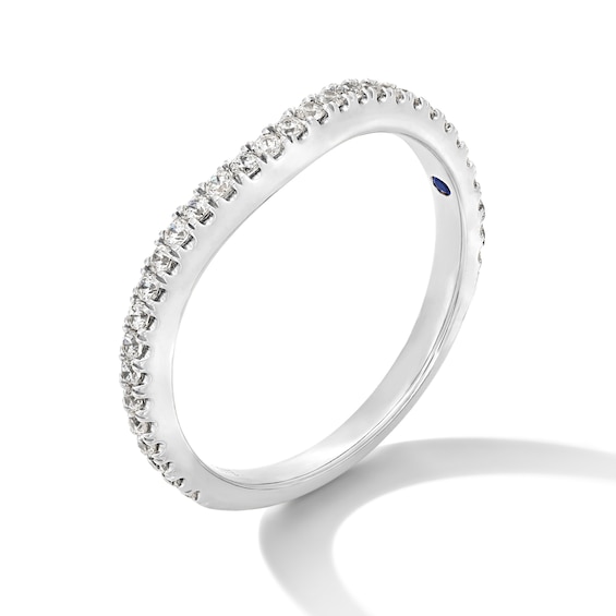 Vera Wang Love Collection 0.25 CT. T.W. Certified Lab-Created Diamond Contour Band in Platinum (F/VS2)