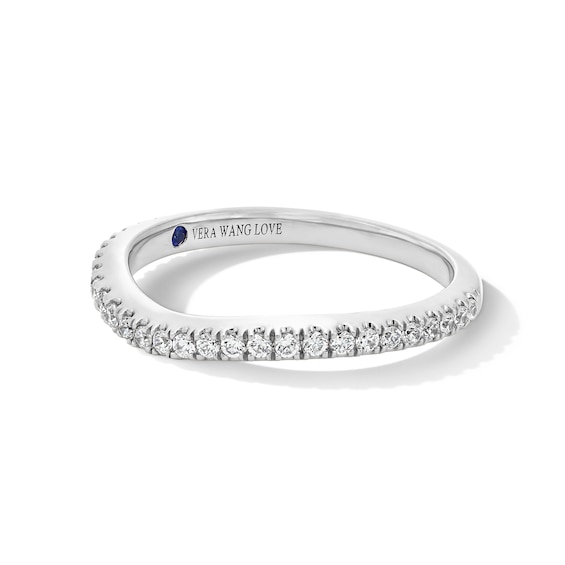 Vera Wang Love Collection 0.25 CT. T.W. Certified Lab-Created Diamond Contour Band in Platinum (F/VS2)