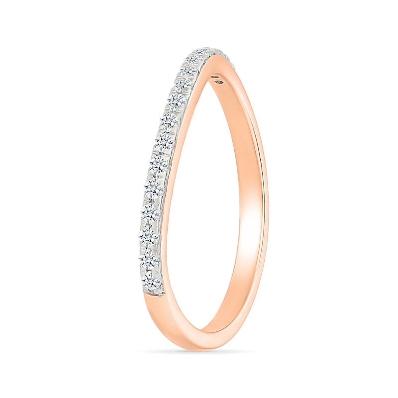 0.95 CT. T.W. Marquise-Shaped Multi-Diamond Frame Collar Split Shank Bridal Set in 10K Rose Gold