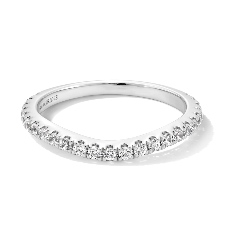 Main Image 1 of Vera Wang Love Collection 0.30 CT. T.W. Certified Lab-Created Diamond Contour Band in 14K White Gold (F/VS2)