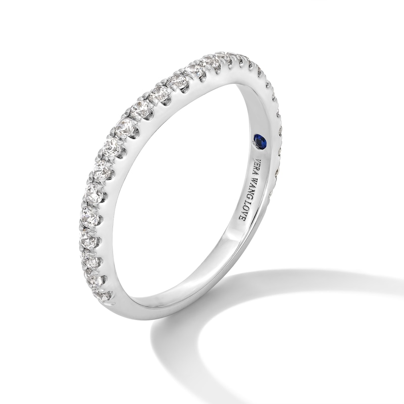 Main Image 3 of Vera Wang Love Collection 0.30 CT. T.W. Certified Lab-Created Diamond Contour Band in 14K White Gold (F/VS2)