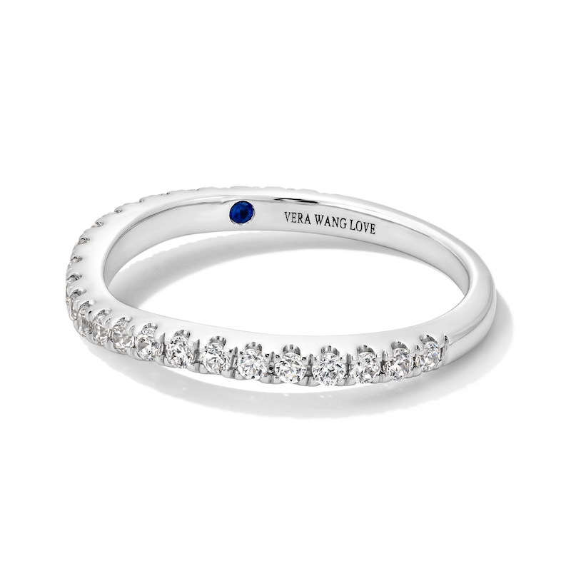 Main Image 4 of Vera Wang Love Collection 0.30 CT. T.W. Certified Lab-Created Diamond Contour Band in 14K White Gold (F/VS2)