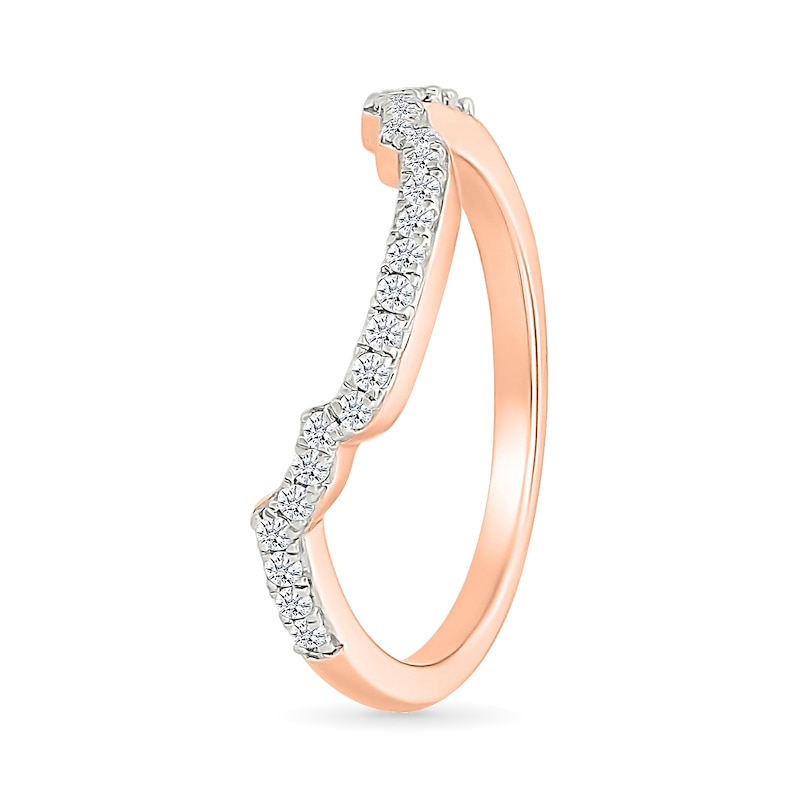 0.95 CT. T.W. Cushion-Shaped Multi-Diamond Frame Collar Bridal Set in 10K Rose Gold