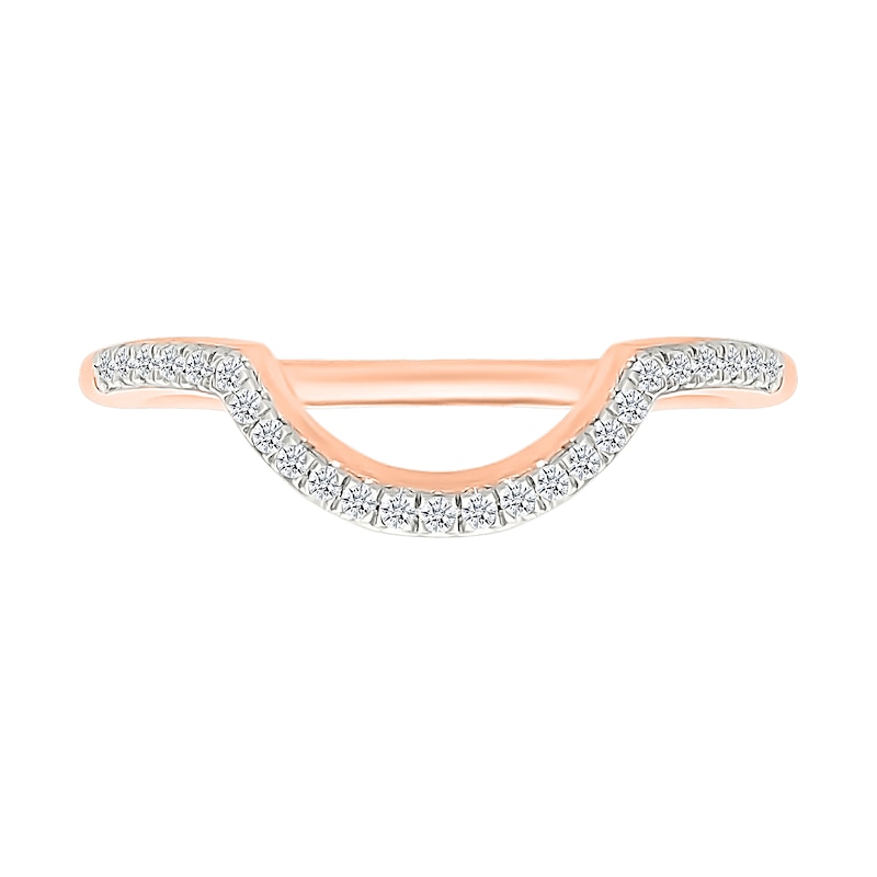 0.95 CT. T.W. Pear-Shaped Multi-Diamond Swirl Frame Triple Row Bridal Set in 10K Rose Gold