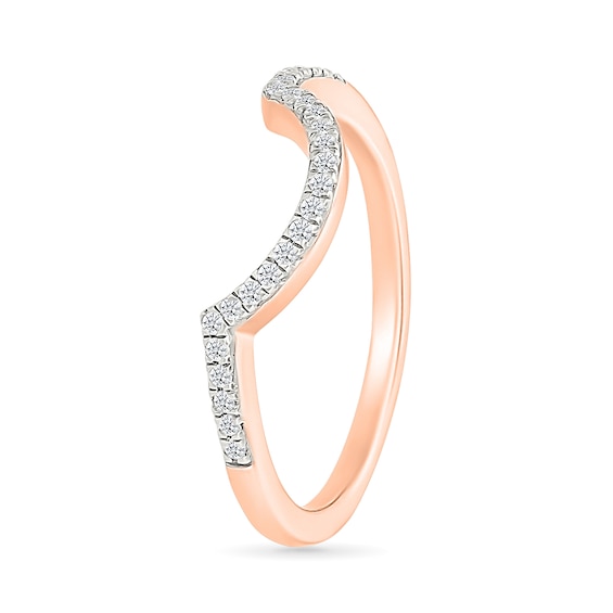 0.95 CT. T.W. Pear-Shaped Multi-Diamond Swirl Frame Triple Row Bridal Set in 10K Rose Gold