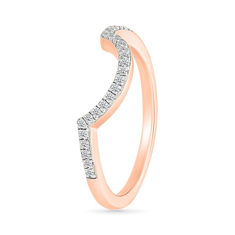 0.95 CT. T.W. Pear-Shaped Multi-Diamond Swirl Frame Triple Row Bridal Set in 10K Rose Gold