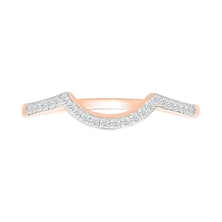 0.95 CT. T.W. Pear-Shaped Multi-Diamond Frame Multi-Row Bridal Set in 10K Rose Gold