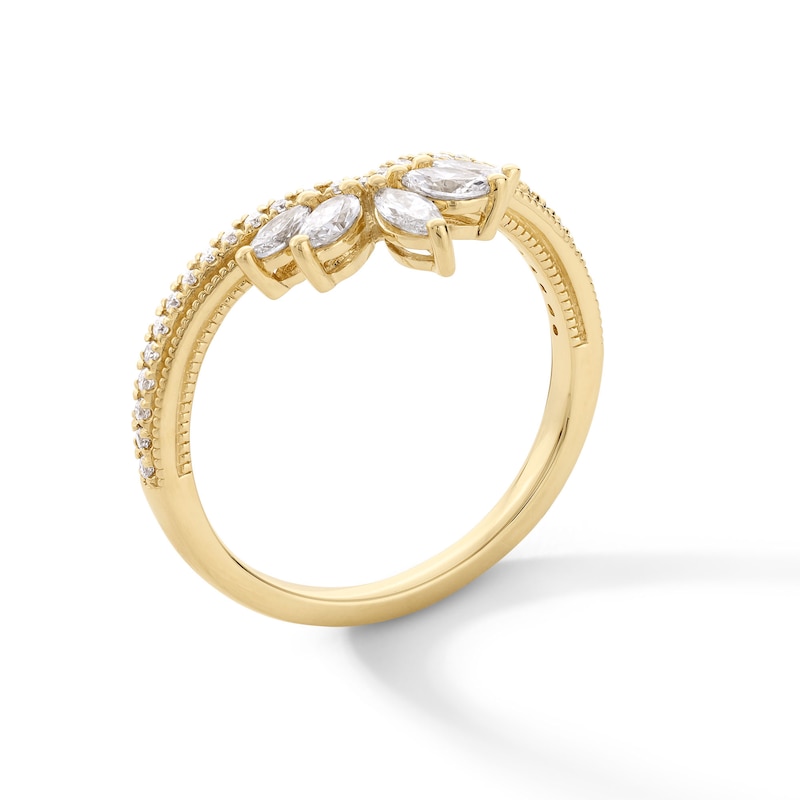 Main Image 3 of Emmy London 0.50 CT. T.W. Marquise-Cut Certified Lab-Created Diamond Contour Anniversary Band in 18K Gold (F/VS2)