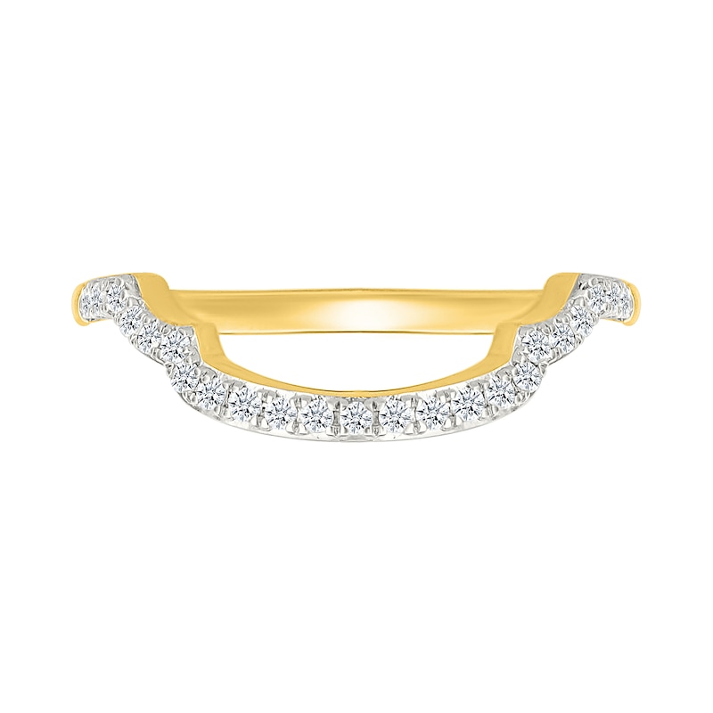 1.23 CT. T.W. Cushion-Shaped Multi-Diamond Frame Collar Bridal Set in 10K Gold