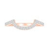 1.23 CT. T.W. Pear-Shaped Multi-Diamond Double Frame Bypass Split Shank Bridal Set in 10K Rose Gold