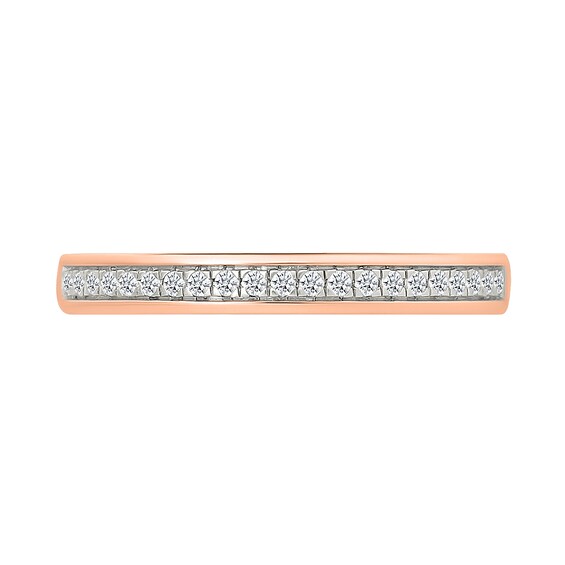 1.23 CT. T.W. Oval-Shaped Multi-Diamond Bezel Frame Bridal Set in 10K Rose Gold