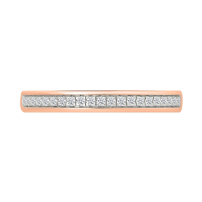 1.23 CT. T.W. Oval-Shaped Multi-Diamond Bezel Frame Bridal Set in 10K Rose Gold