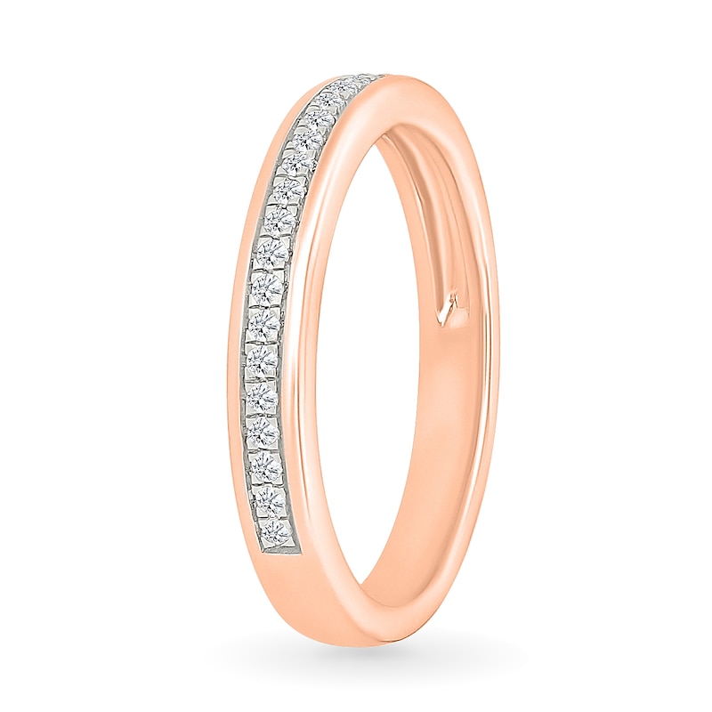 1.23 CT. T.W. Oval-Shaped Multi-Diamond Bezel Frame Bridal Set in 10K Rose Gold