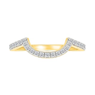 1.23 CT. T.W. Pear-Shaped Multi-Diamond Double Frame Bypass Split Shank Bridal Set in 10K Gold