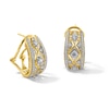 1.00 CT. T.W. Certified Lab-Created Diamond Byzantine Hoop Earrings in 10K Gold (F/SI2)