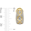 Thumbnail Image 2 of 1.00 CT. T.W. Certified Lab-Created Diamond Byzantine Hoop Earrings in 10K Gold (F/SI2)