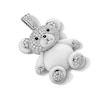 Thumbnail Image 2 of 0.50 CT. T.W. Black and White Diamond Ceramic Teddy Bear Necklace Charm in Sterling Silver