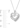 0.10 CT. T.W. Diamond Interlocking Hearts Pendant in Sterling Silver