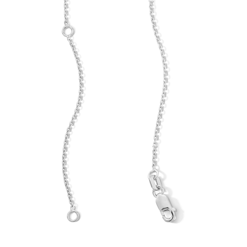 Main Image 3 of 0.30 CT. T.W. Oval-Shaped Multi-Diamond Swirl Knot Drop Pendant in Sterling Silver