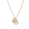 Thumbnail Image 1 of 0.04 CT. T.W. Heart-Shaped Multi-Diamond Motherly Love Double Charm Pendant in 10K Gold