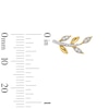 Thumbnail Image 2 of 0.085 CT. T.W. Diamond Leaf Vine Stud Earrings in 10K Gold