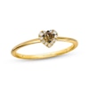 Le Vian® 0.115 CT. T.W. Chocolate Diamond® and Nude Diamond™ Heart Frame Ring in 14K Honey Gold™