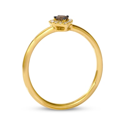 Le Vian® 0.115 CT. T.W. Chocolate Diamond® and Nude Diamond™ Heart Frame Ring in 14K Honey Gold™