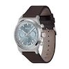 Men's Hugo Boss Candor Brown Leather Strap Chronograph Watch with Grey-Blue Dial (Model: 1514219)