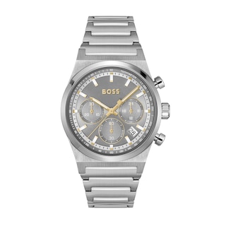 Men's Hugo Boss Candor Chronograph Watch with Grey Dial (Model: 1514221)