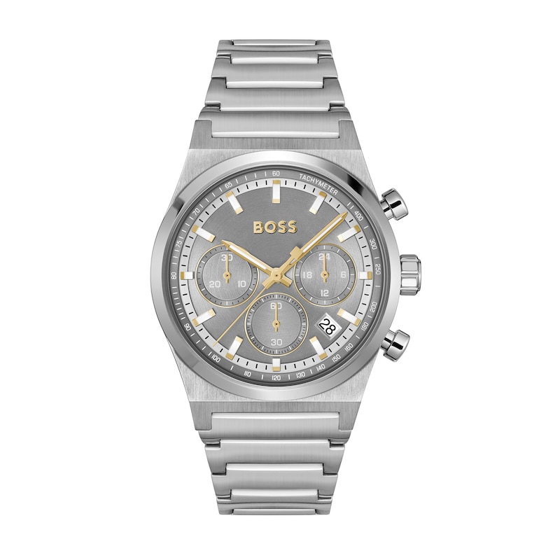 Men's Hugo Boss Candor Chronograph Watch with Grey Dial (Model: 1514221)