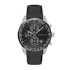 Men's Hugo Boss Grand Prix 44 Black Leather Strap Chronograph Watch with Black Dial (Model: 1514224)