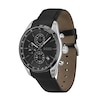 Men's Hugo Boss Grand Prix Black Leather Strap Chronograph Watch with Black Dial (Model: 1514224)