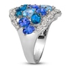 Le Vian® Blueberry Tanzanite®, Blueberry Zircon™, Blue Topaz and 0.80 CT. T.W. Nude Diamond™ Ring in 14K Vanilla Gold®