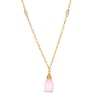 Thumbnail Image 1 of Le Vian® Cabochon Pink Opal and Diamond Accent Teardrop Pendant in 14K Honey Gold™ - 17”