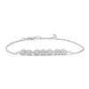 Thumbnail Image 1 of 0.30 CT. T.W. Multi-Shaped Multi-Diamond Alternating Bracelet in Sterling Silver