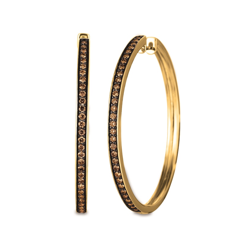 Le Vian® 0.95 CT. T.W. Chocolate Diamond® Hoop Earrings in 14K Honey Gold™