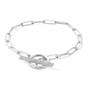 Thumbnail Image 1 of 0.25 CT. T.W. Diamond Toggle Bracelet in Sterling Silver