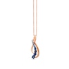 Thumbnail Image 1 of Le Vian® Denim Ombré® Journey Curved Pendant in 14K Strawberry Gold®