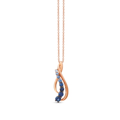 Le Vian® Denim Ombré® Journey Curved Pendant in 14K Strawberry Gold®