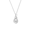 Thumbnail Image 1 of 0.145 CT. T.W. Multi-Diamond Double Teardrop Pendant in Sterling Silver